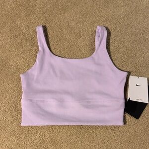 Nike Light Purple Ribbed Crop Top